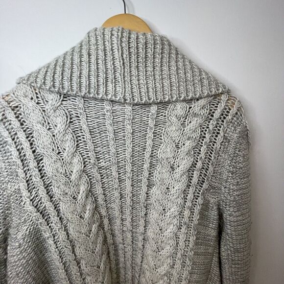 YIGAL AZROUEL Chunky Knit Merino Draped Front Cardi Sweater Women S OVERSIZE - Picture 6 of 15